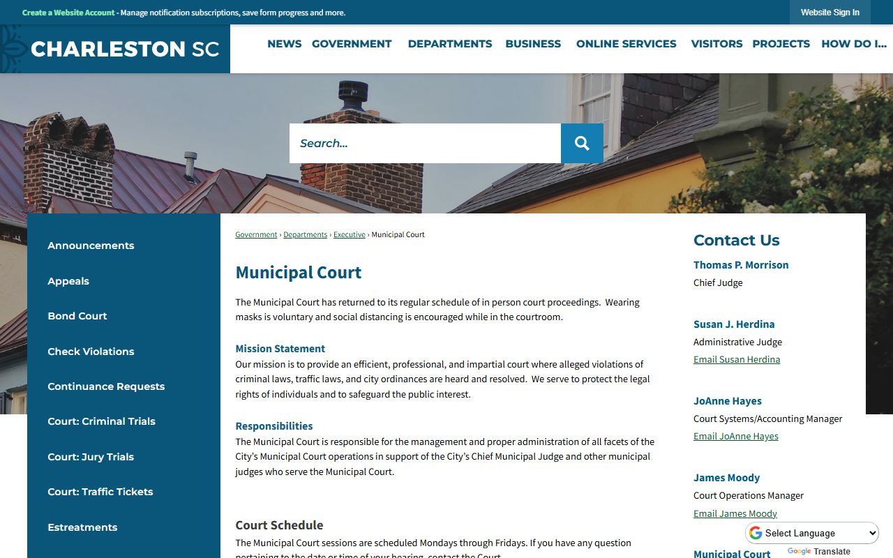 Charleston Municipal Court for Charleston people search