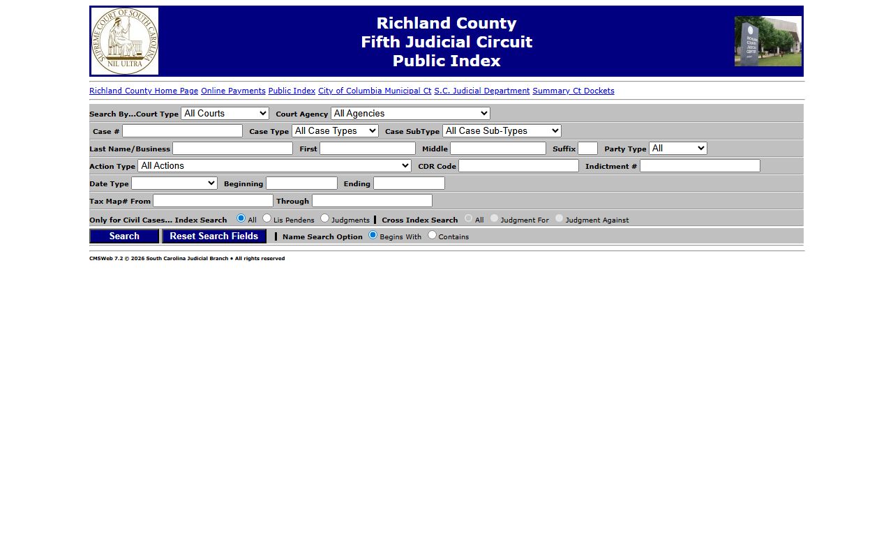 Richland County Public Index for people search court records