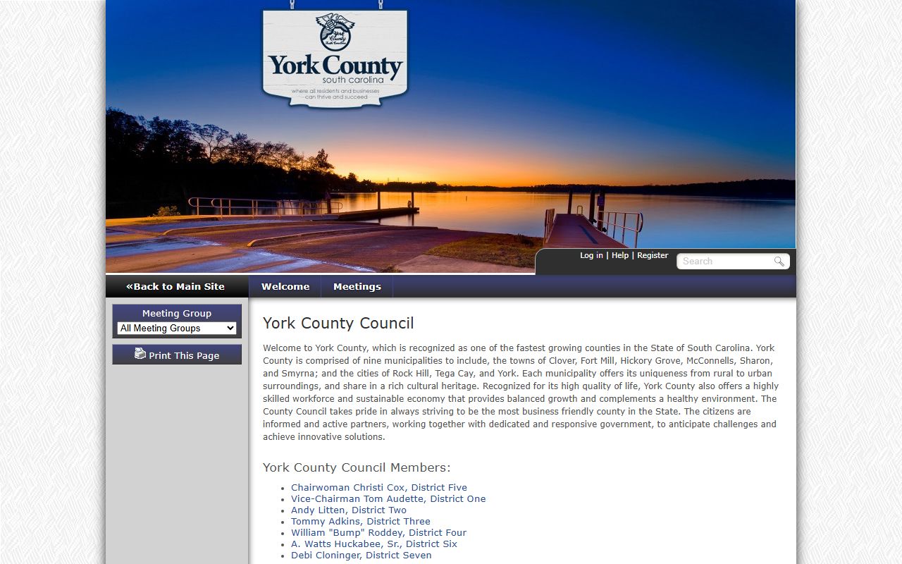 York County government portal for York County people search